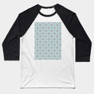 Turquoise and gray circles Baseball T-Shirt